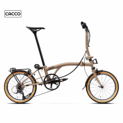CACCO A16R Trifolding Bike ( Khaki | 16″ Wheel | Rim Brake | 8.9 kg)