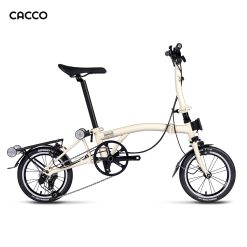 CACCO C14R Trifolding Bike ( Cream | 14 Inches | Rim Brake)