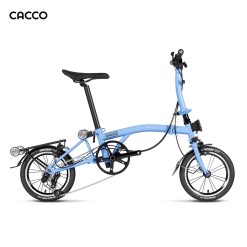 CACCO C14R Trifolding Bike ( Light Blue | 14 Inches | Rim Brake)