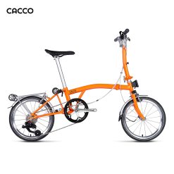 CACCO C16R Trifolding Bike ( Orange | 16 Inches | Rim Brake)