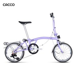 CACCO C16R Trifolding Bike ( Light Purple | 16 Inches | Rim Brake)