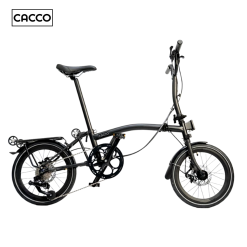 CACCO C16D Trifolding Bike ( Matte Black | 16 Inches | Disc Brake)