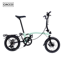 CACCO C16D Trifolding Bike ( Mint | 16 Inches | Disc Brake)