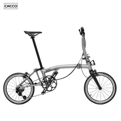 Cacco - A line -ALumnium alloy Frame Carbon fork - 7kg+ - Ti Gray (1) Brompton T Line