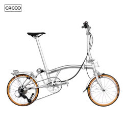 CACCO A16R Trifolding Bike ( Raw Polish | 16" Wheel | Rim Brake | 8.9 kg)