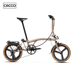 CACCO A16R Trifolding Bike ( Khaki | 16″ Wheel | Rim Brake | 8.9 kg)