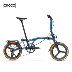 CACCO A16R Trifolding Bike ( Lake Blue | 16″ Wheel | Rim Brake | 8.9 kg)