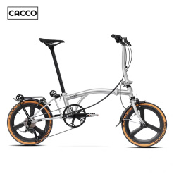 CACCO A16R Trifolding Bike ( Raw Polish | 16″ Wheel | Rim Brake | 8.9 kg)