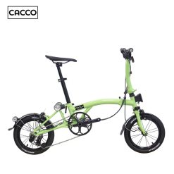 CACCO C14R Trifolding Bike ( Light Green | 14 Inches | Rim Brake)