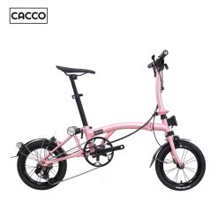CACCO C14R Trifolding Bike ( Pink | 14 Inches | Rim Brake)