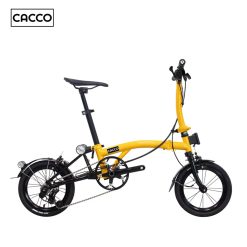 CACCO C14R Trifolding Bike ( Yellow | 14 Inches | Rim Brake)