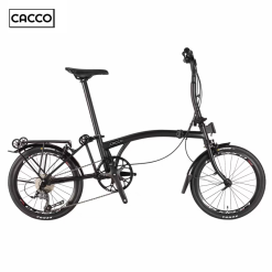 CACCO C20R Trifolding Bike ( Matte Black | 20 Inches | Rim Brake)